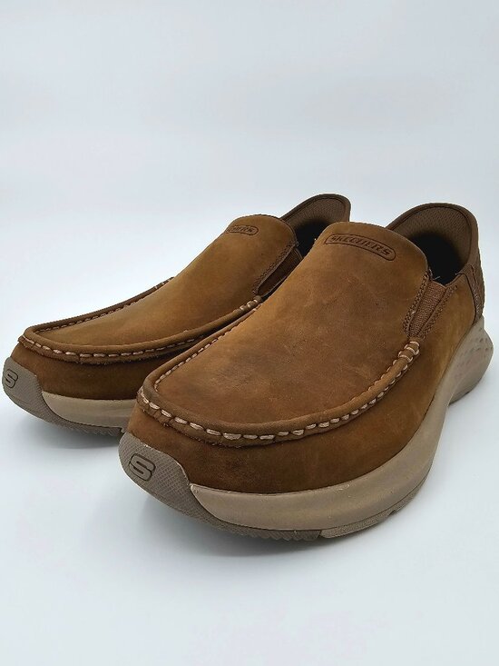 Skechers Slip ins Air Cooled Memory Foam Shoes Desert Brown 204866 Mens Size 9.5 main image 5